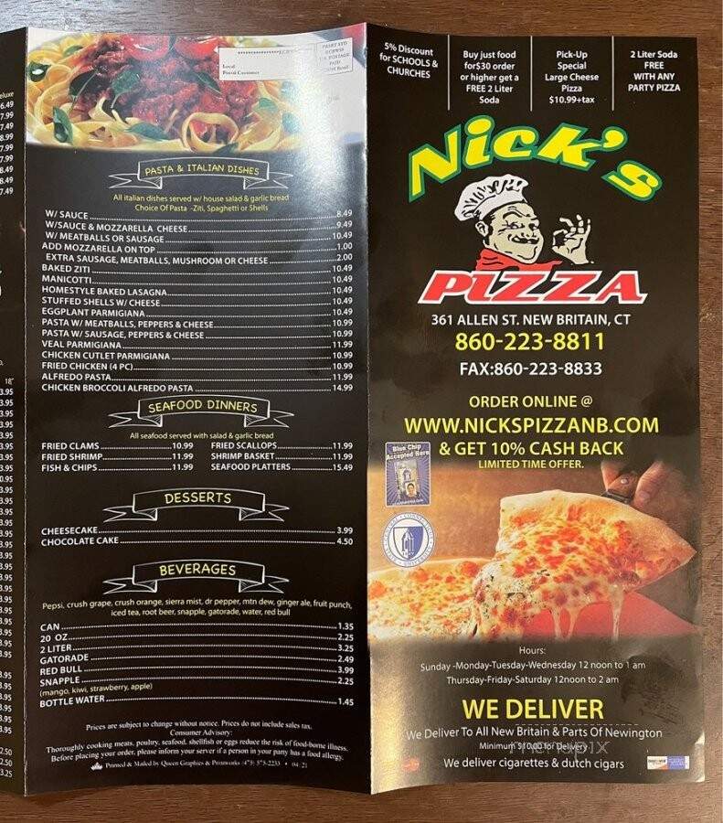 Nick's Pizza - New Britain, CT