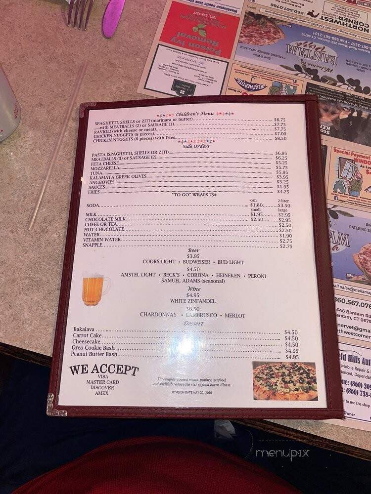 Bantam Pizza & Restaurant - Bantam, CT menu_pic