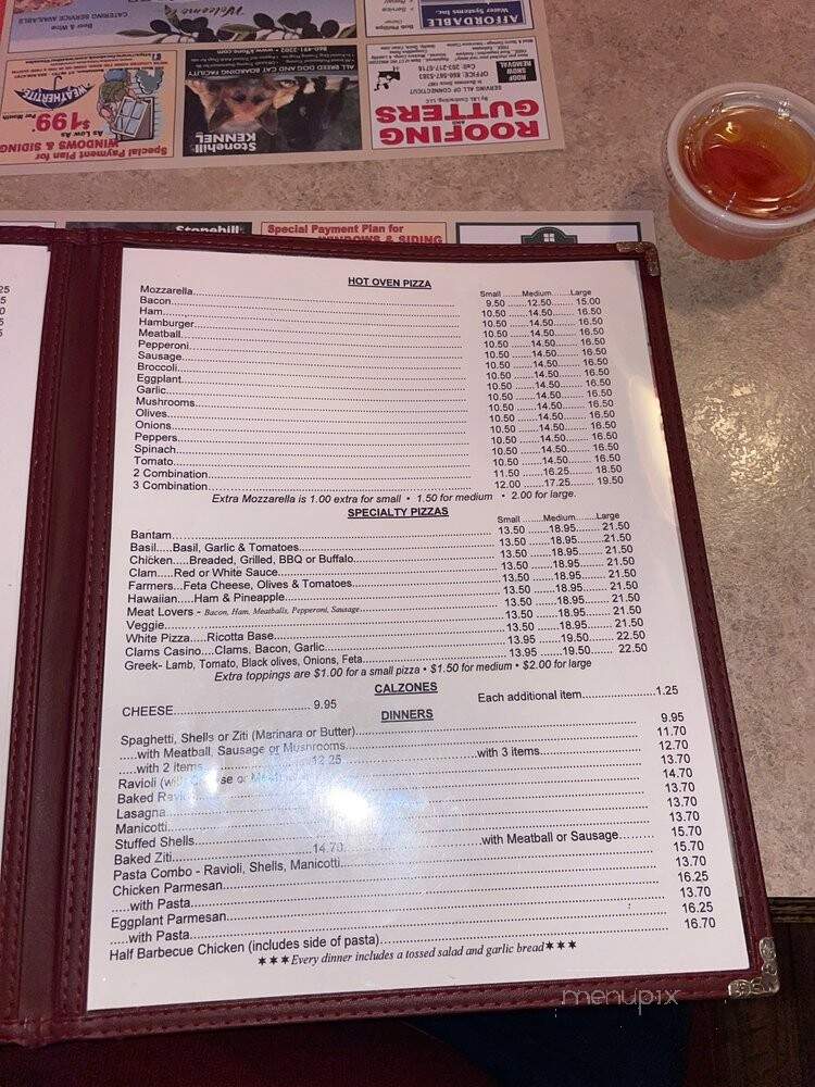 Bantam Pizza & Restaurant - Bantam, CT menu_pic