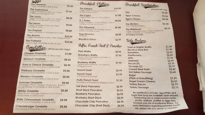 D J's Campus Kitchen - New London, CT menu_pic