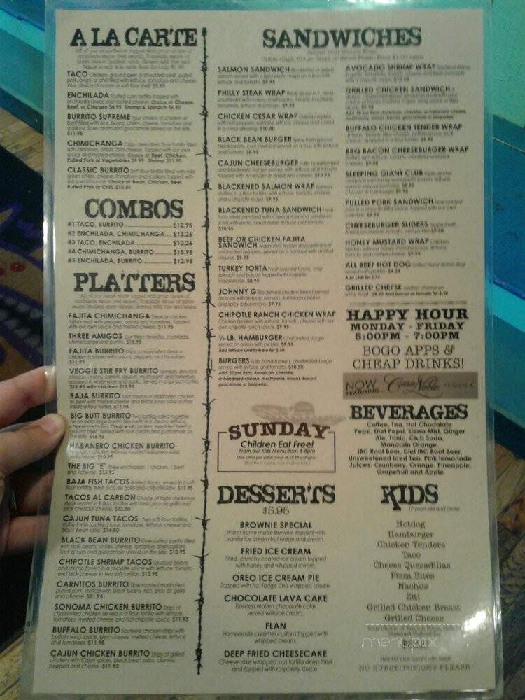 Aunt Chilada's - Hamden, CT menu_pic