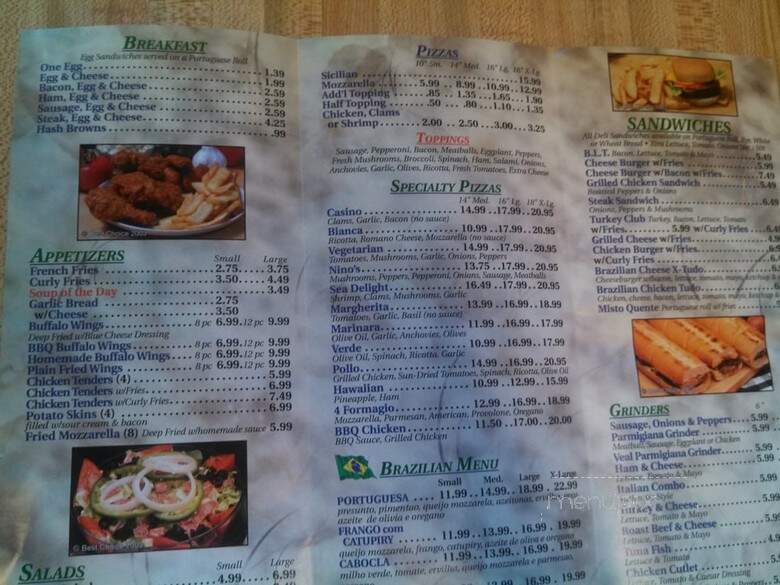Nino's Place - Bridgeport, CT menu_pic