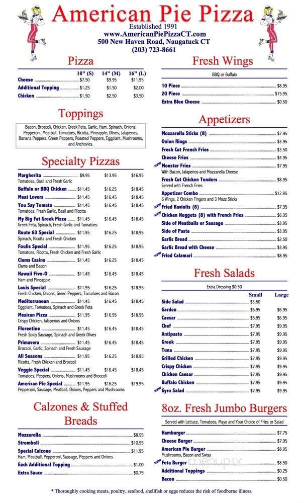 American Pie Pizza & Restaurant - Naugatuck, CT