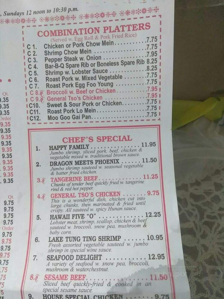 Tai Jiang Restaurant - Bridgeport, CT menu_pic