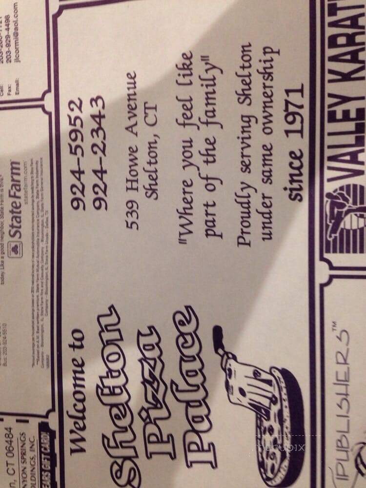 Shelton Pizza Palace - Shelton, CT menu_pic