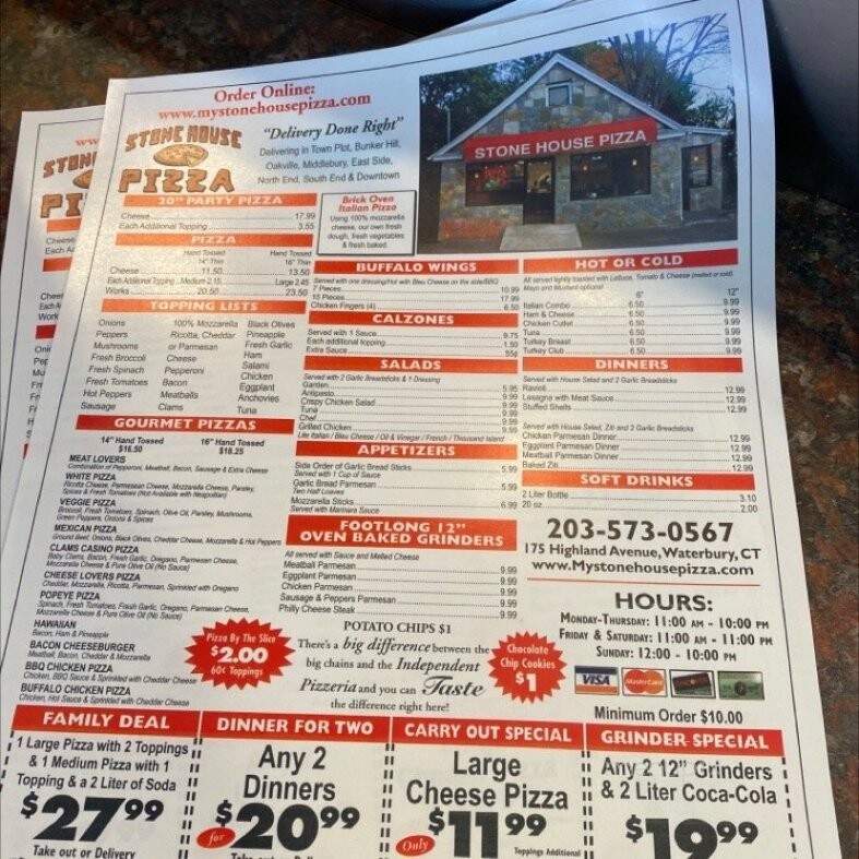 Stonehouse Pizza - Waterbury, CT