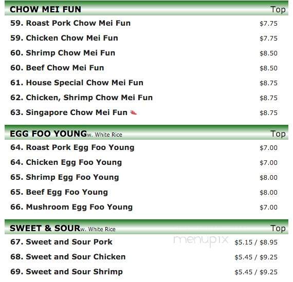 Sun Hing Restaurant - Waterbury, CT menu_pic