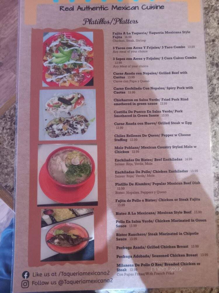 Taqueria Mexicana - West Haven, CT menu_pic