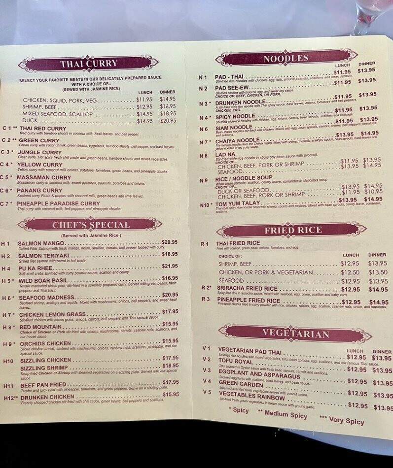 Pad Thai Restaurant - New Haven, CT menu_pic