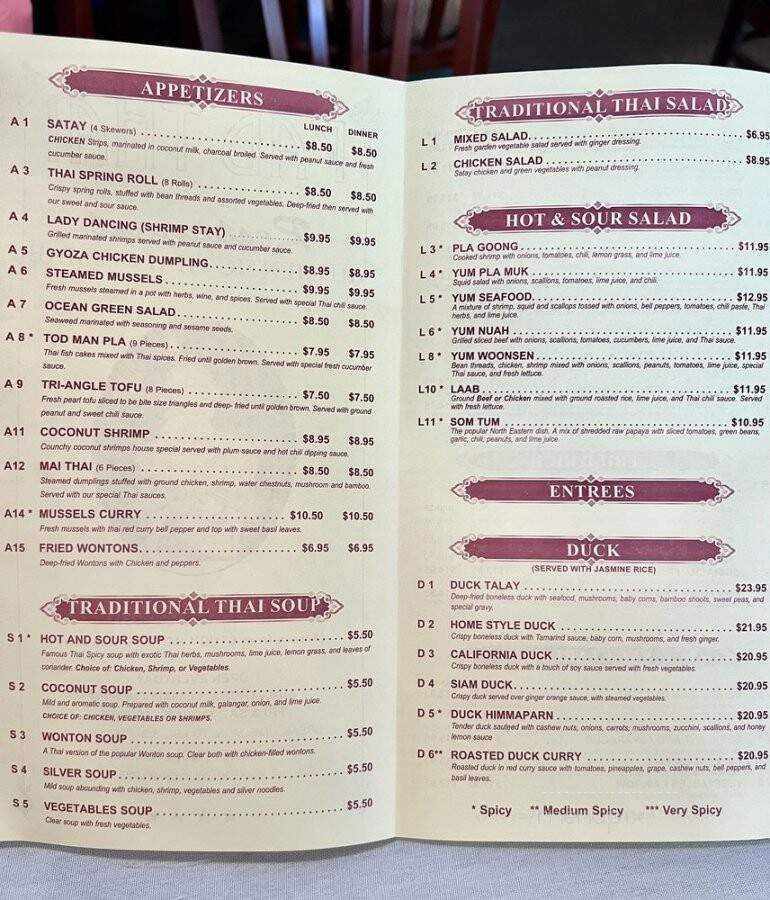 Pad Thai Restaurant - New Haven, CT menu_pic