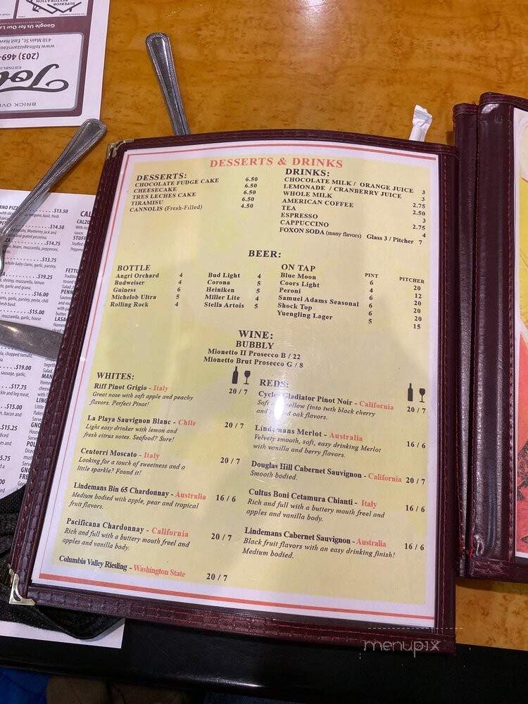 Tolli's Apizza - East Haven, CT menu_pic