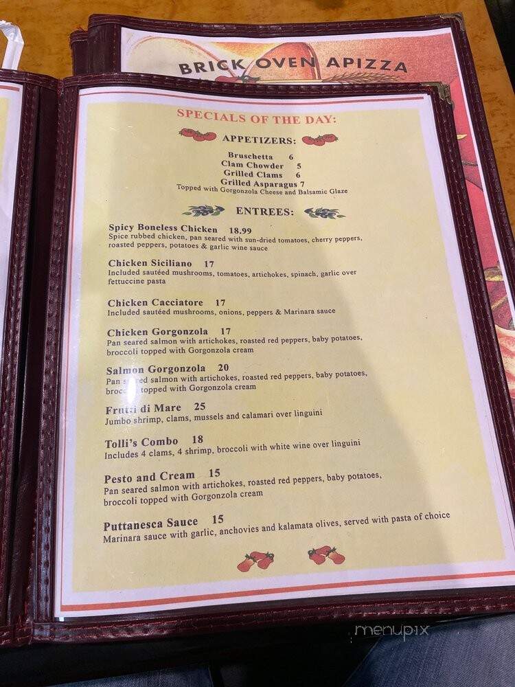 Tolli's Apizza - East Haven, CT menu_pic