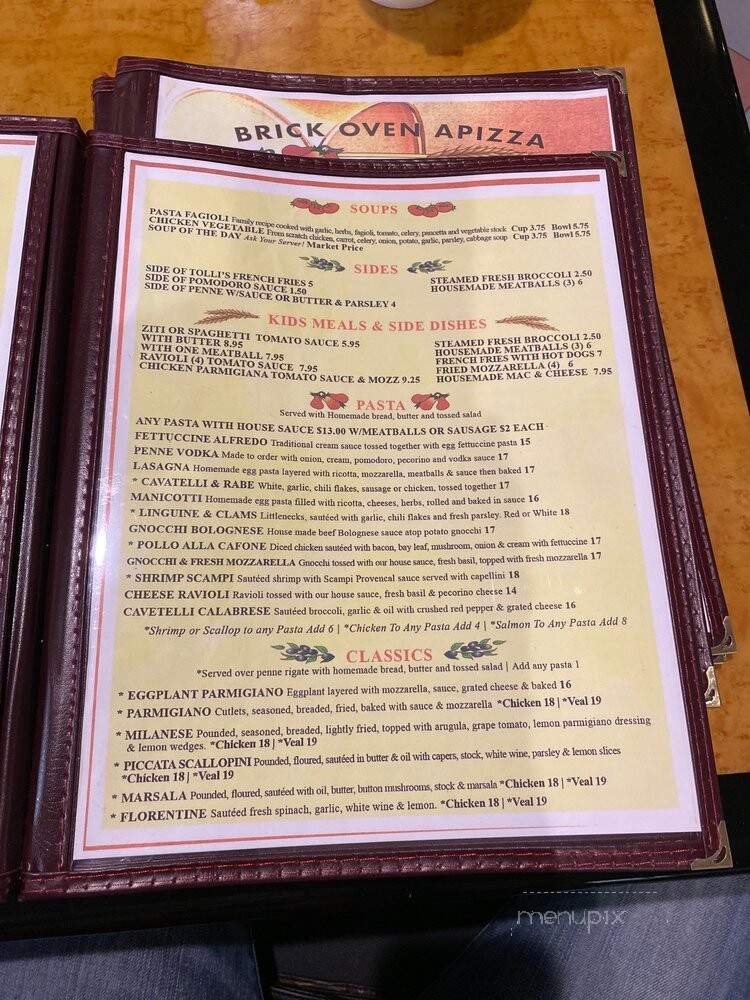 Tolli's Apizza - East Haven, CT menu_pic