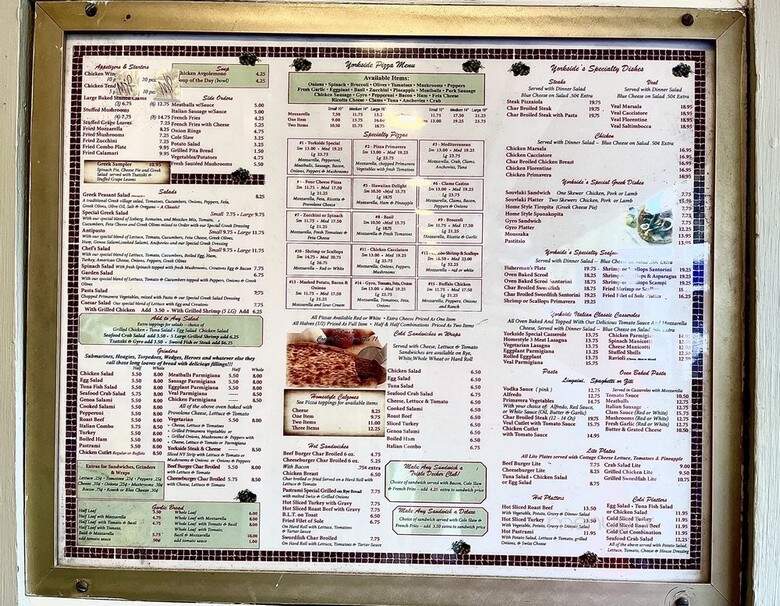 Yorkside Pizza & Restaurant - New Haven, CT menu_pic