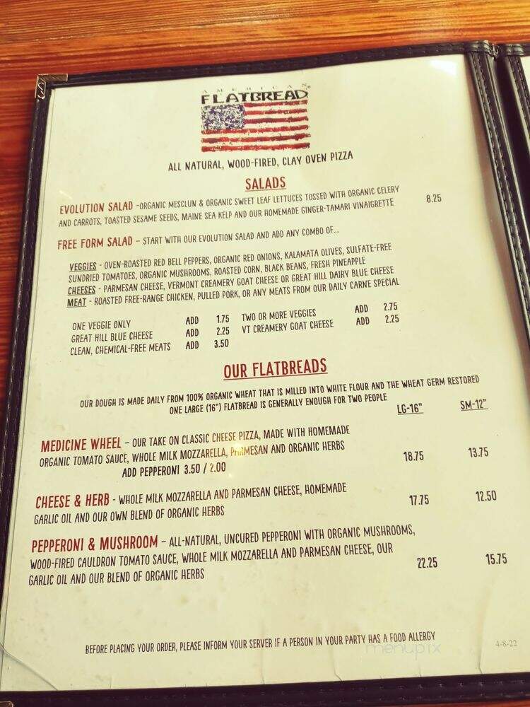 Flatbread Co - Canton, CT menu_pic