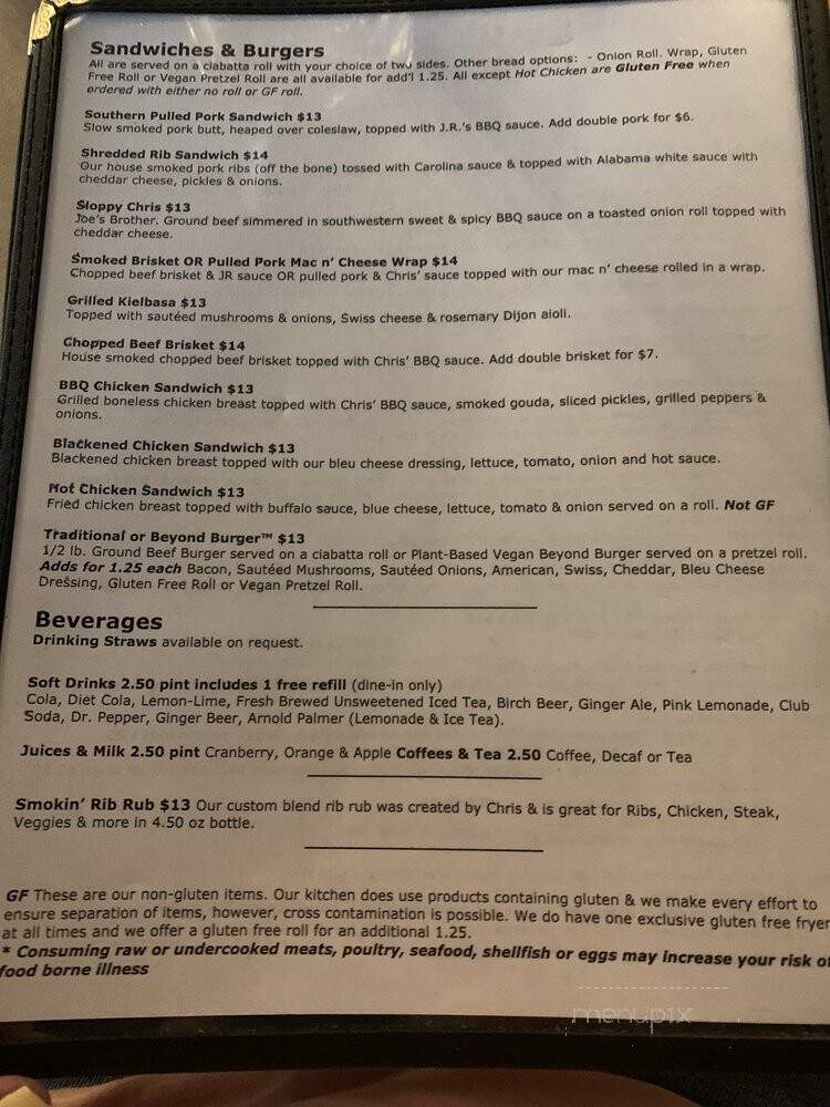 Cc's Smokin With Chris - Southington, CT menu_pic