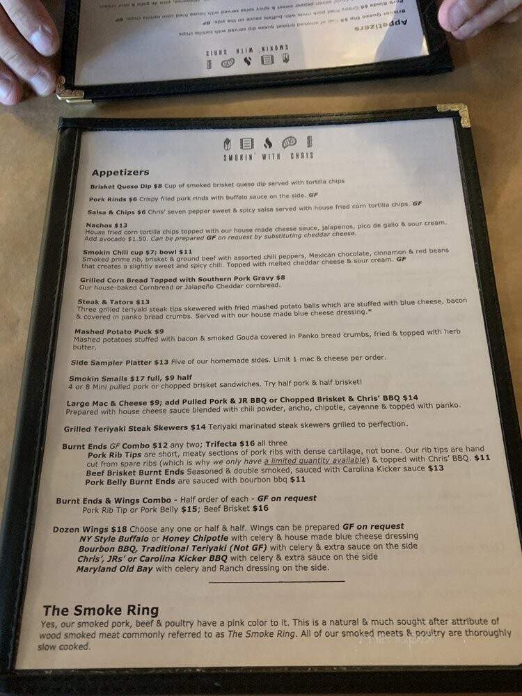 Cc's Smokin With Chris - Southington, CT menu_pic