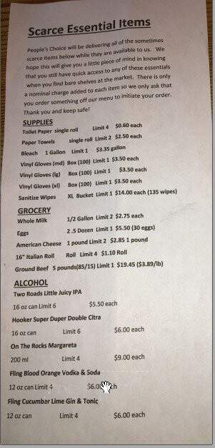 People's Choice - Simsbury, CT menu_pic