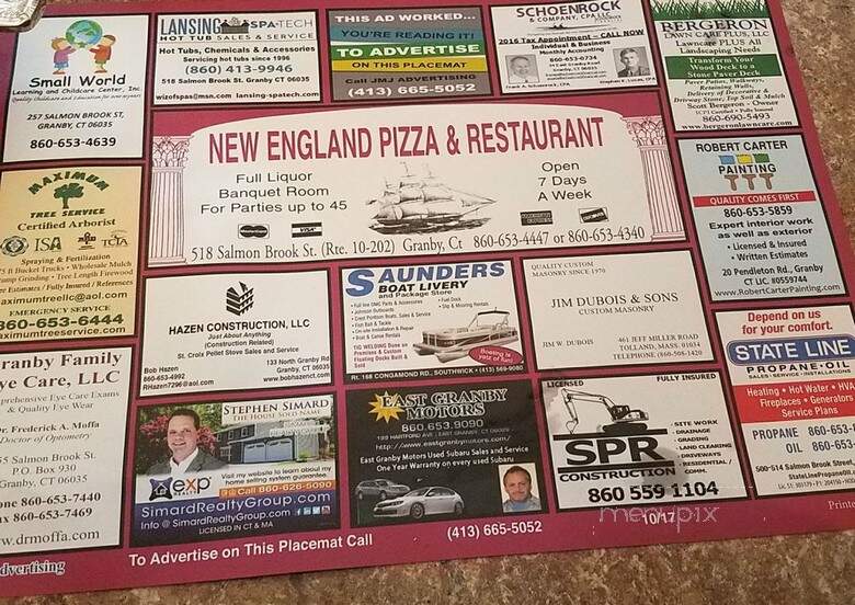New England Pizza & Restaurants - Granby, CT