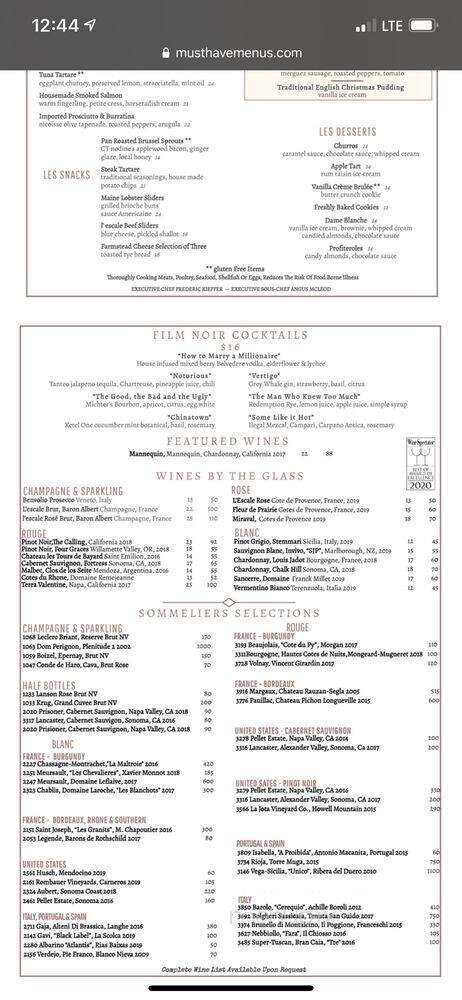 L'Escale - Greenwich, CT menu_pic