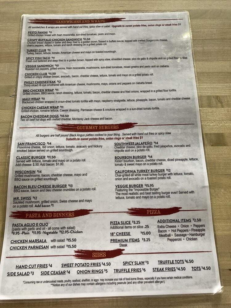 Bar On Cedar The - Newington, CT menu_pic
