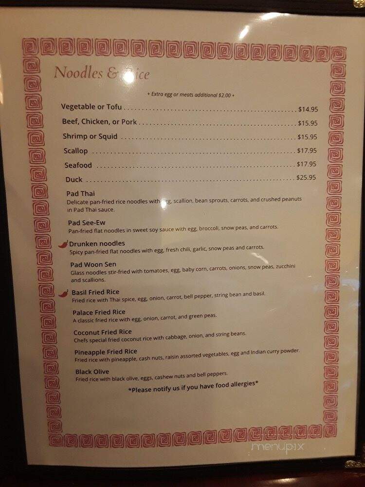 Thai Palace - Bloomfield, CT menu_pic