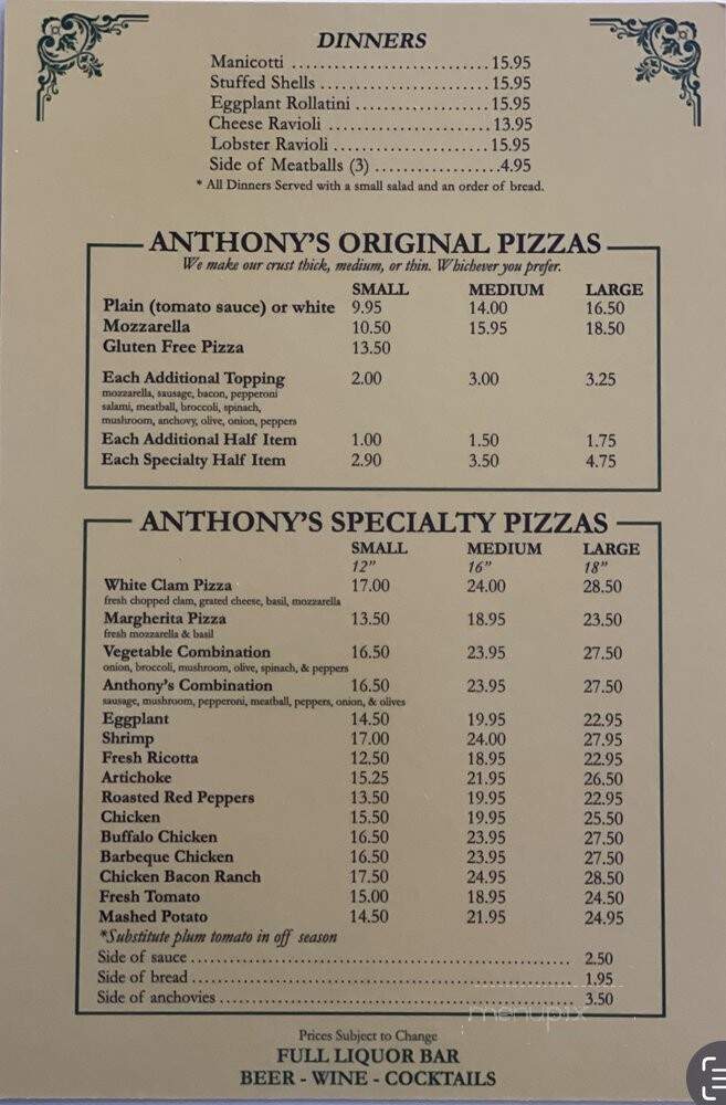 Anthony's - Watertown, CT