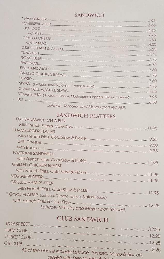 Teddy's Old Lyme Pizza Palace - Old Lyme, CT menu_pic
