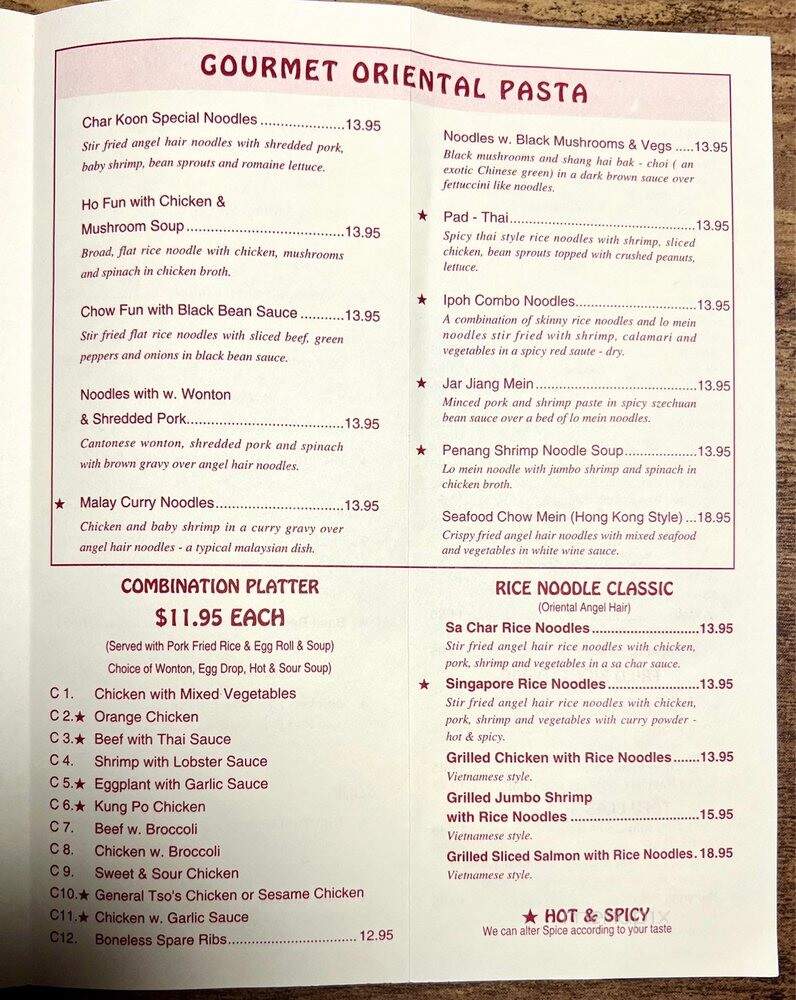 Char Koon Noodle Express - Windsor, CT menu_pic