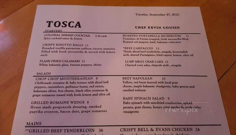 Tosca Restaurant - Suffield, CT