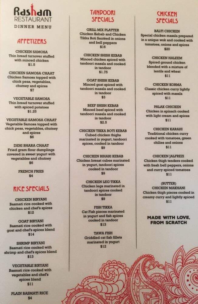 Rasham Restaurant - South Windsor, CT