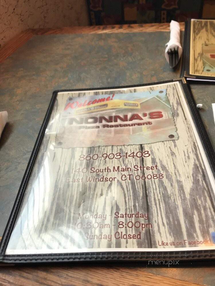Nonna's Pizza Restaurant - East Windsor, CT menu_pic