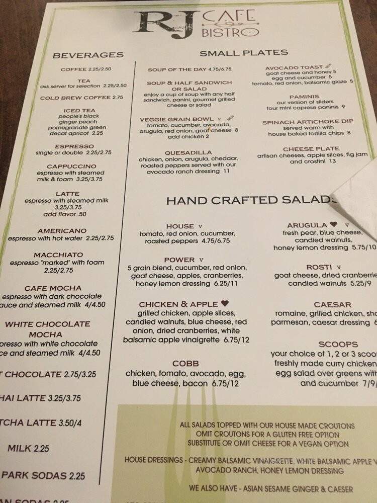 R J Cafe - Madison, CT menu_pic