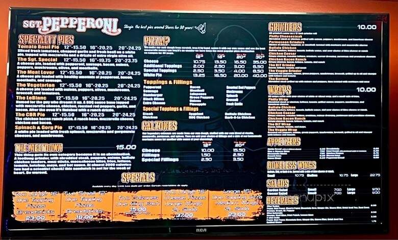 Sargeant Pepperoni - Storrs-Mansfield, CT menu_pic