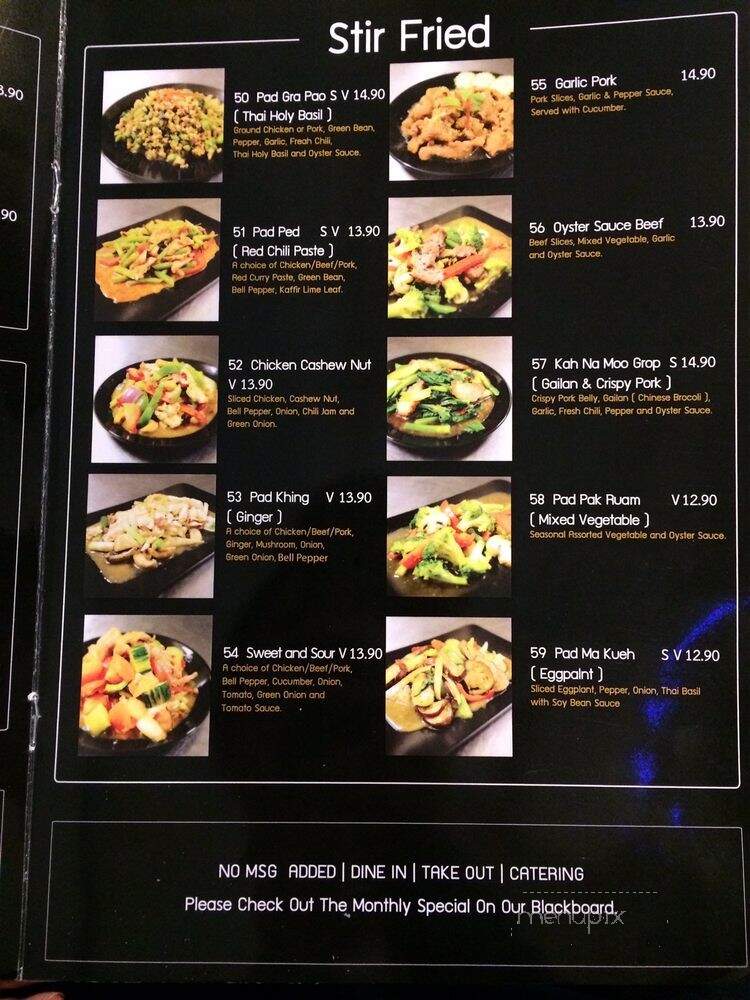 Bai Bua Thai Cuisine - Vancouver, BC menu_pic