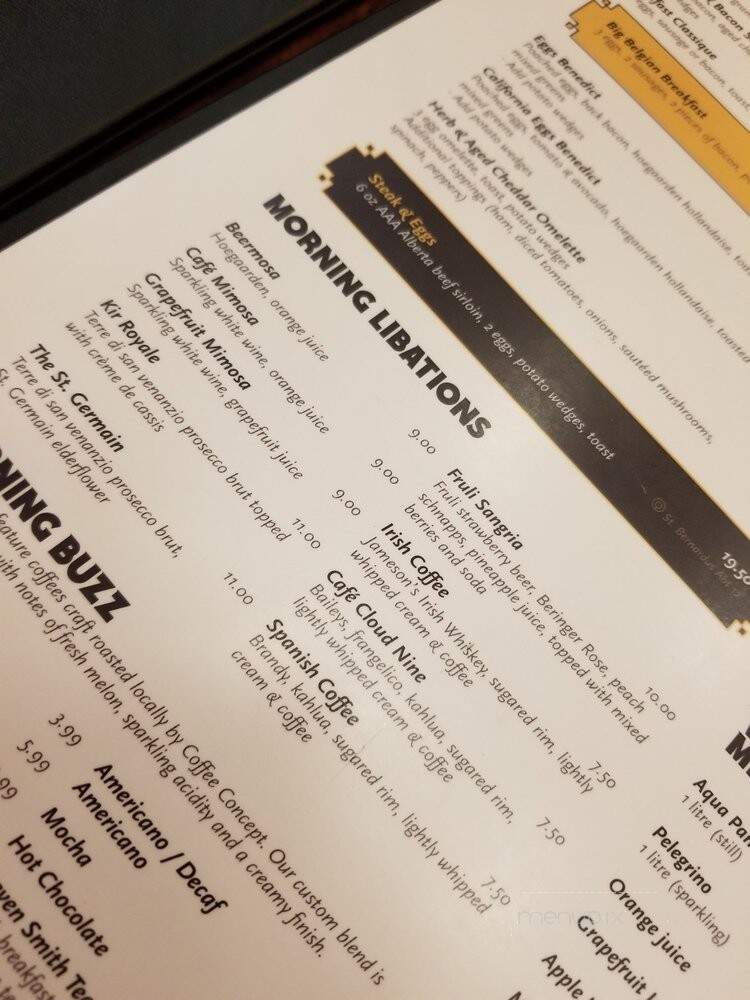 Belgian Beer Cafe Edmonton - Calmar, AB menu_pic