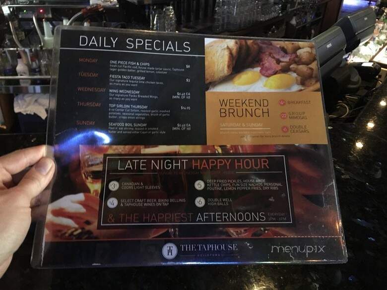 The Taphouse - Surrey, BC menu_pic