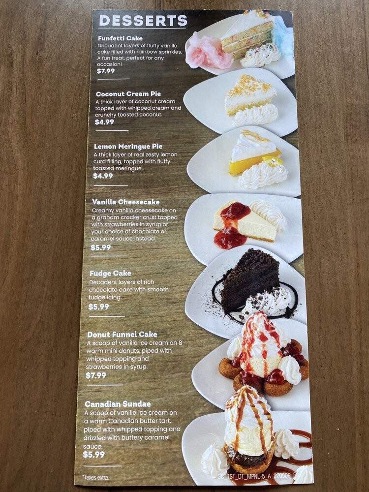 Harvey's Restaurant & Swiss Chalet - Scarborough, ON menu_pic