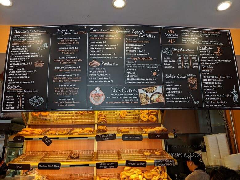 Bubby's Bagels - Toronto, ON menu_pic