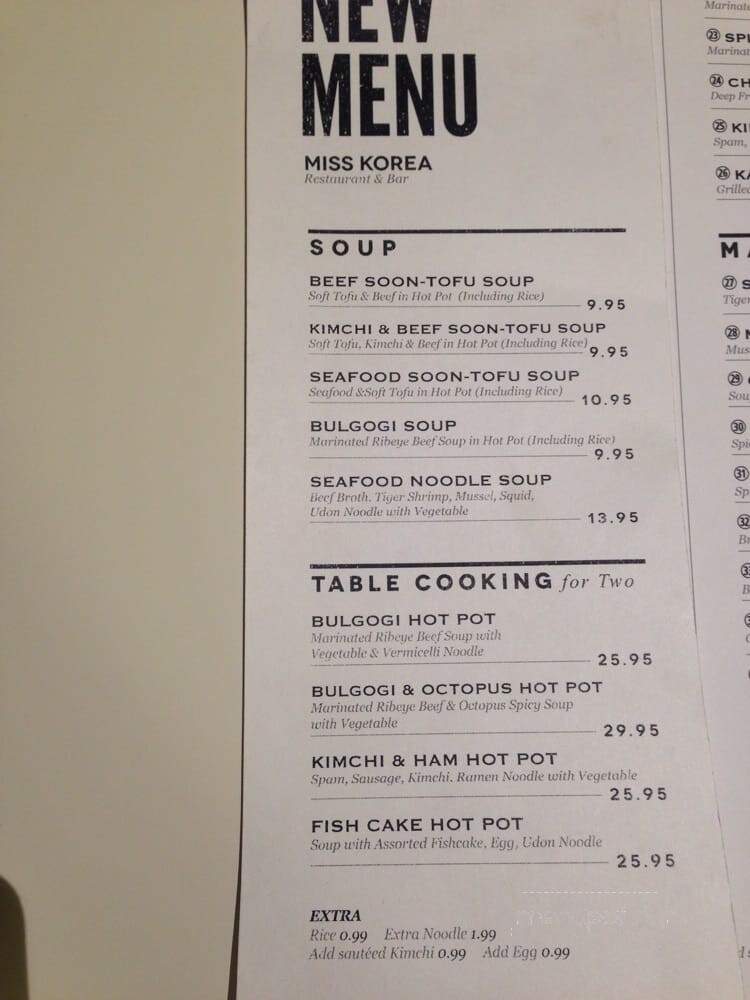 Miss Korea - Toronto, ON menu_pic