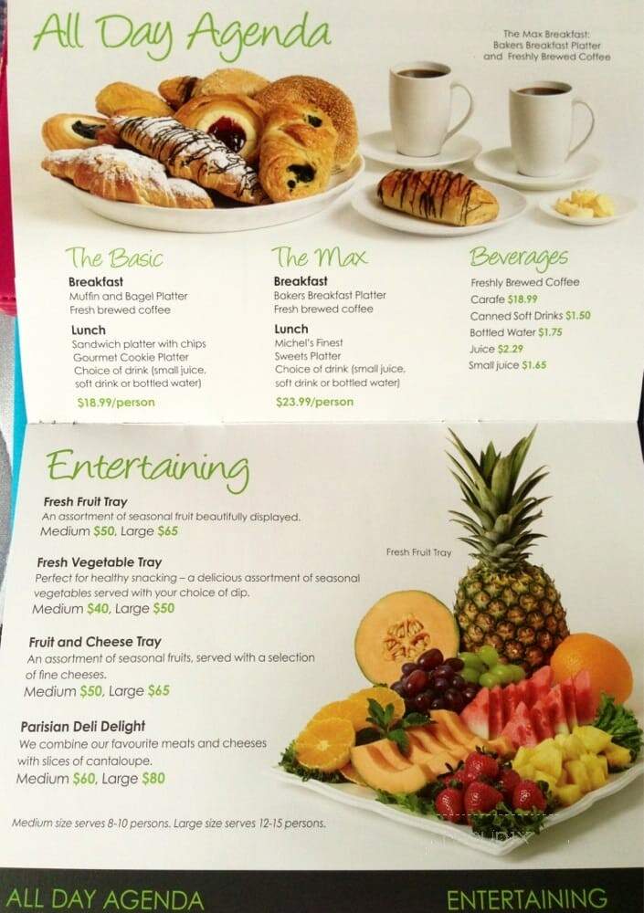 Michel's Bakery Cafe - Ottawa, ON menu_pic