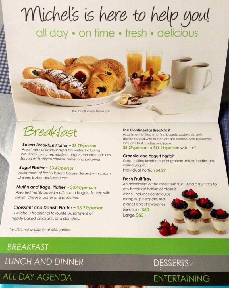 Michel's Bakery Cafe - Ottawa, ON menu_pic
