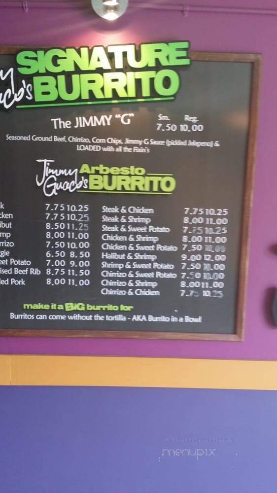 Jimmy Guaco's - Oshawa, ON menu_pic