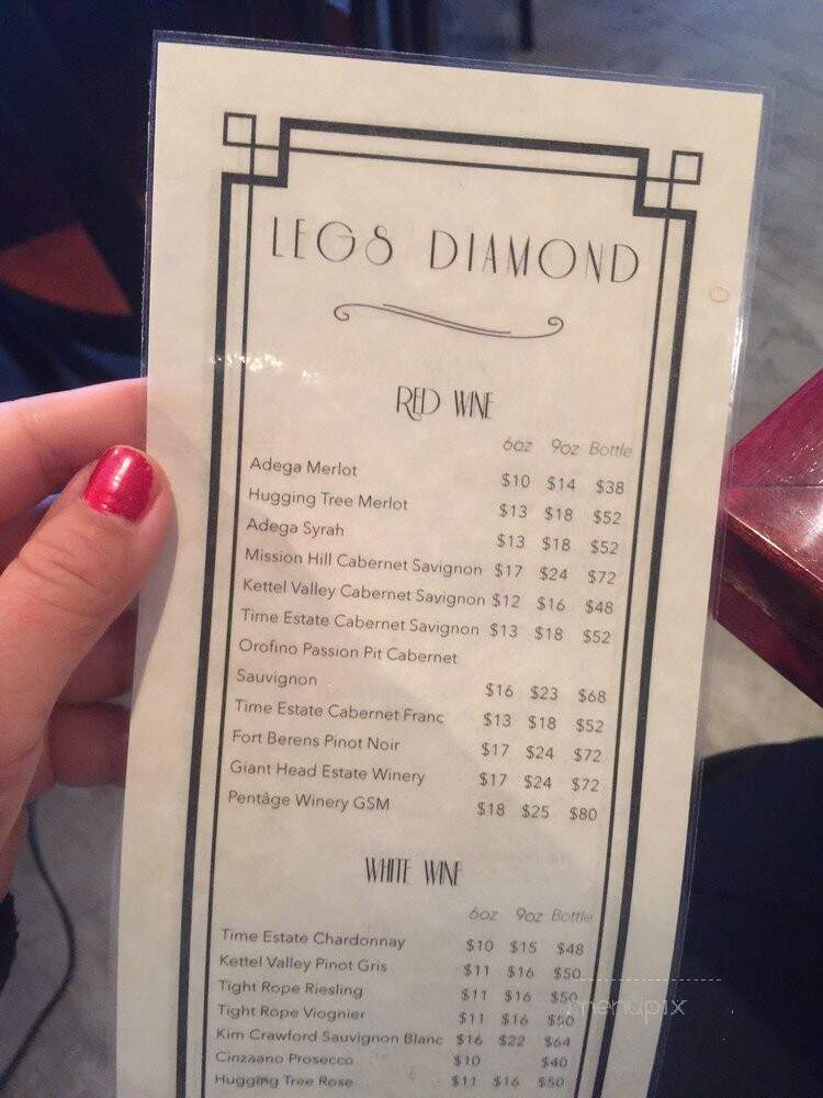 Legs Diamond - Whistler, BC menu_pic
