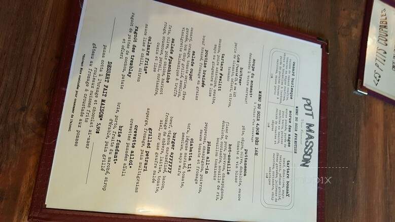 Pot Masson - Montreal, QC menu_pic