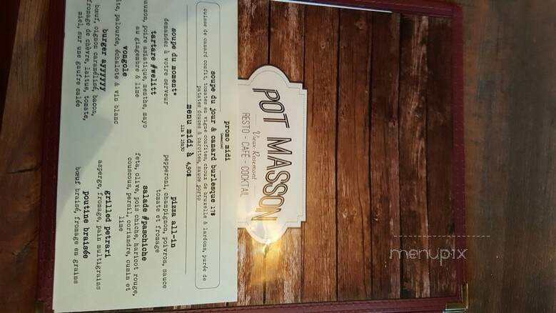 Pot Masson - Montreal, QC menu_pic