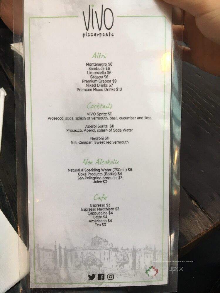 Vivo Pizza + Pasta - Richmond Hill, ON menu_pic