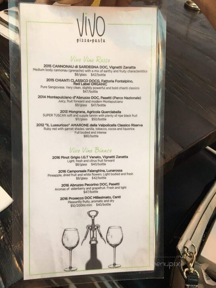 Vivo Pizza + Pasta - Richmond Hill, ON menu_pic