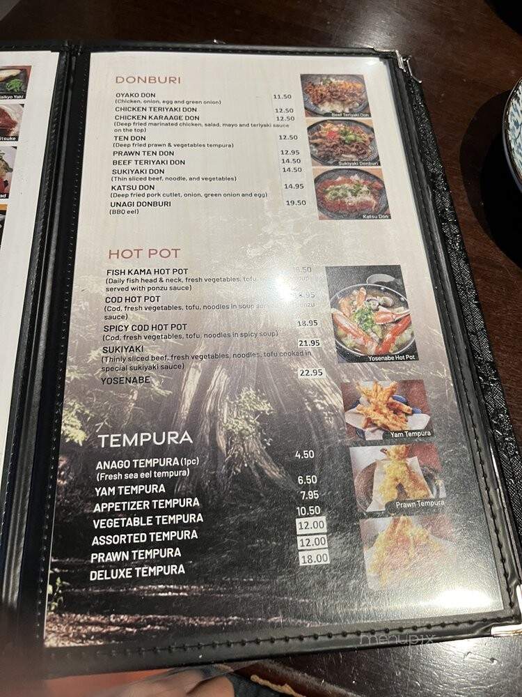 Matoi Sushi - Coquitlam, BC menu_pic