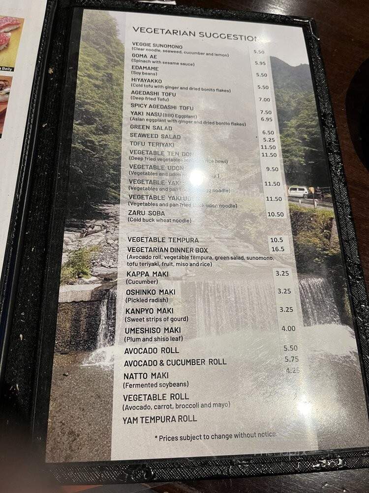 Matoi Sushi - Coquitlam, BC menu_pic